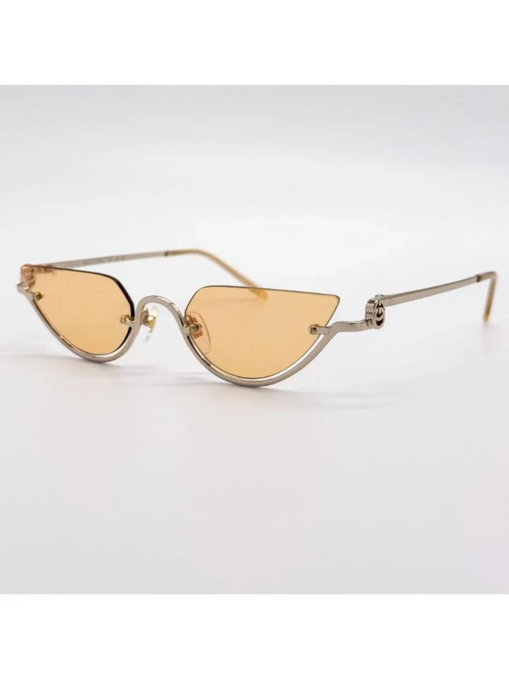 New Gucci Yellow Gold Cat Eye Women Sunglasses GG1603S 004
